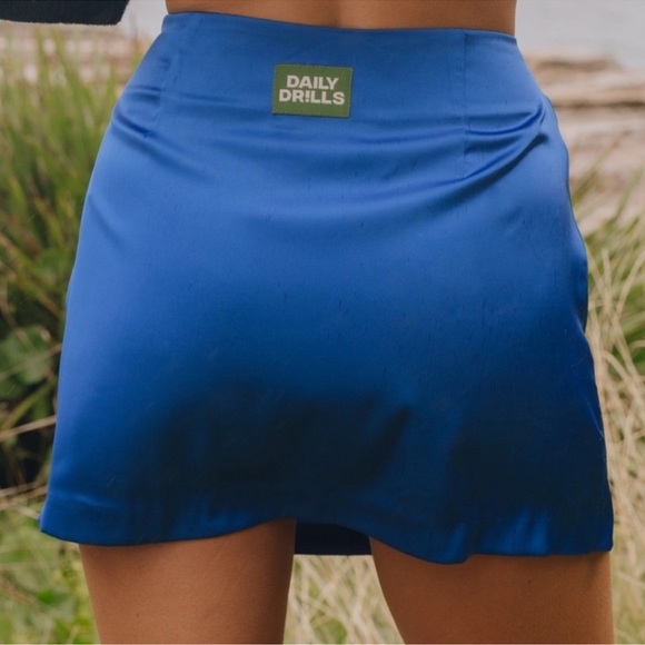 Vibrant Blue Mini Skirt by Daily Drills - Picture 1 of 4